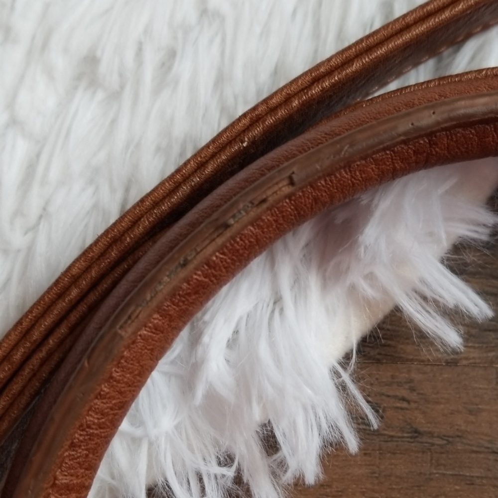 Steve Madden Brown Faux Leather Large Tote Fringe - Picture 4 of 8